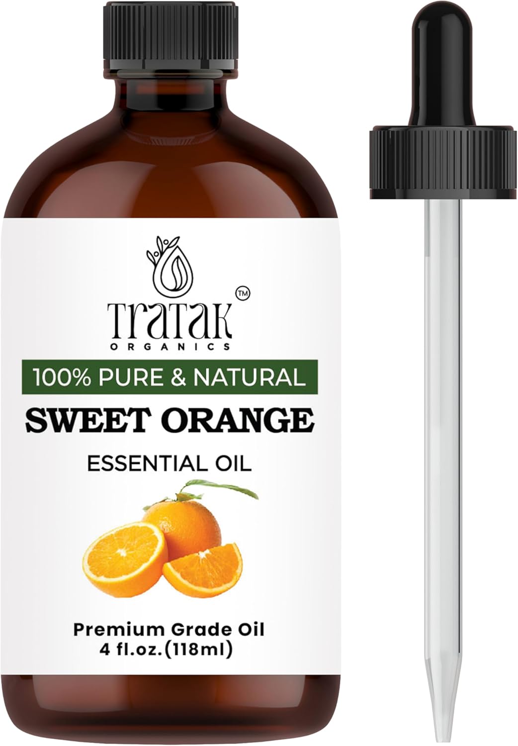 100% Pure Sweet Orange Essential Oil 4 FL OZ – Essential Oil for Citrus Scent, Aromatherapy