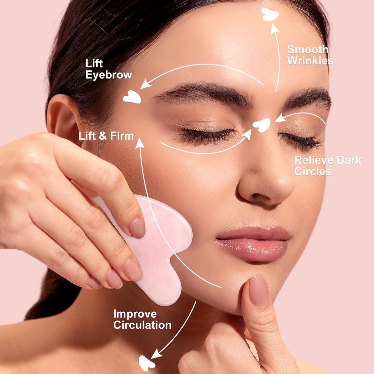 Gua Sha Facial Tools Guasha Tool Gua Sha Jade Stone for Face Skincare Facial Body Tensions Reduce