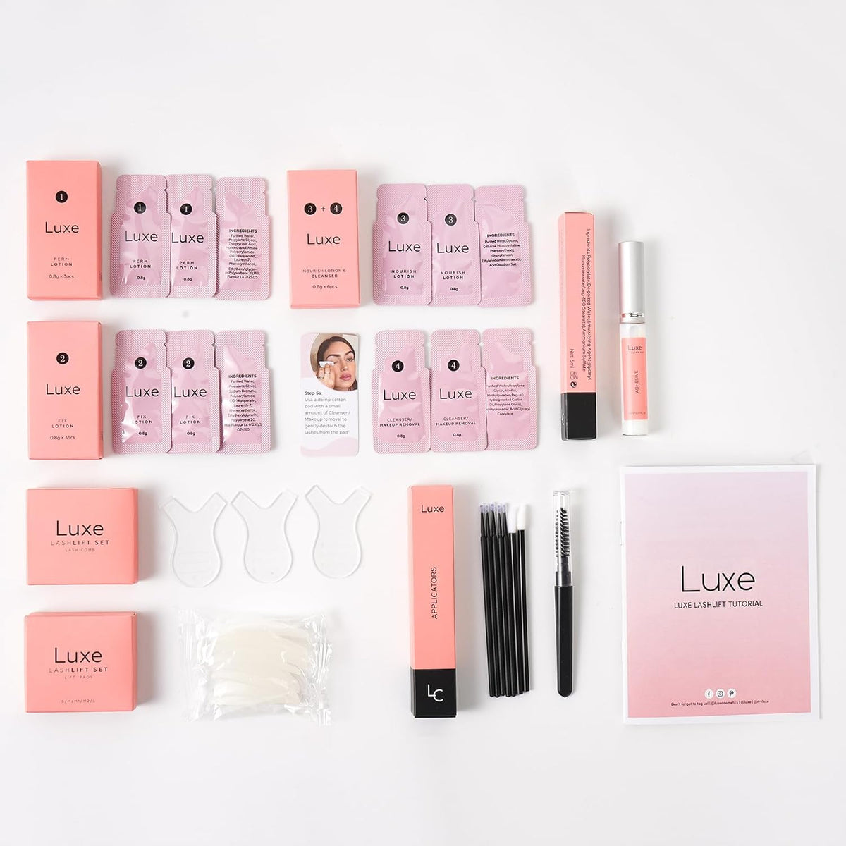 Luxe Cosmetics - Lash Lift Kit - Complete Set for Eyelash Lifting - New Pro Version - Easy to Apply