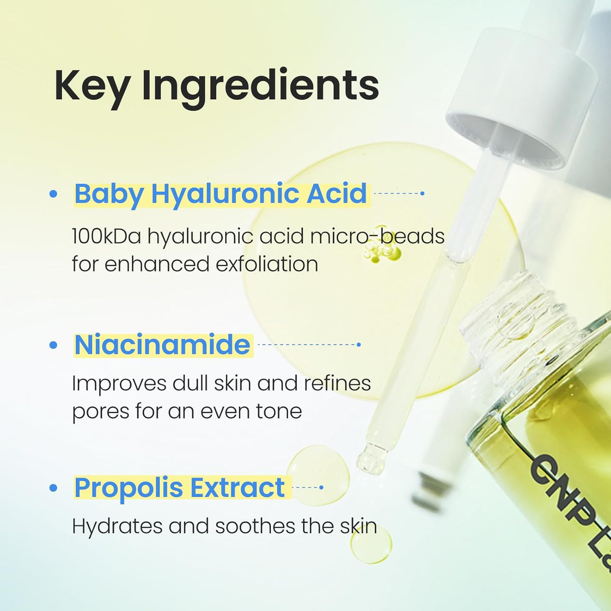 CNP Rescue+Propolis Serum - Redness Relief Serum with Niacinamide & IP-BHA, Soothing, Hydrating