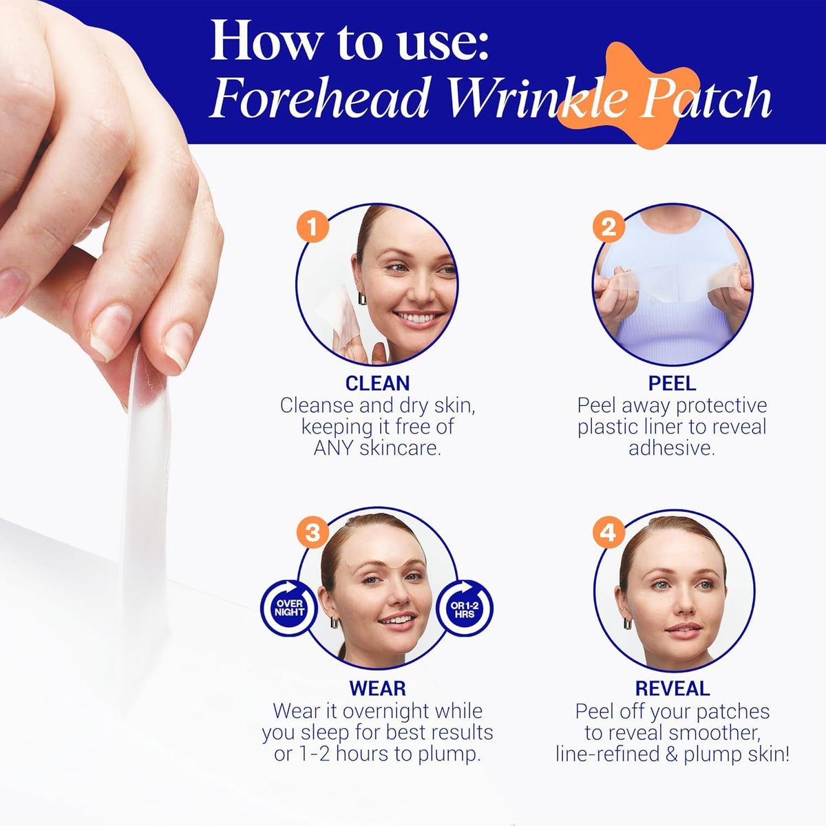 Wrinkles Schminkles Forehead Wrinkle Patches, 2-Pack, Reusable Hypoallergenic Silicone Smoothing