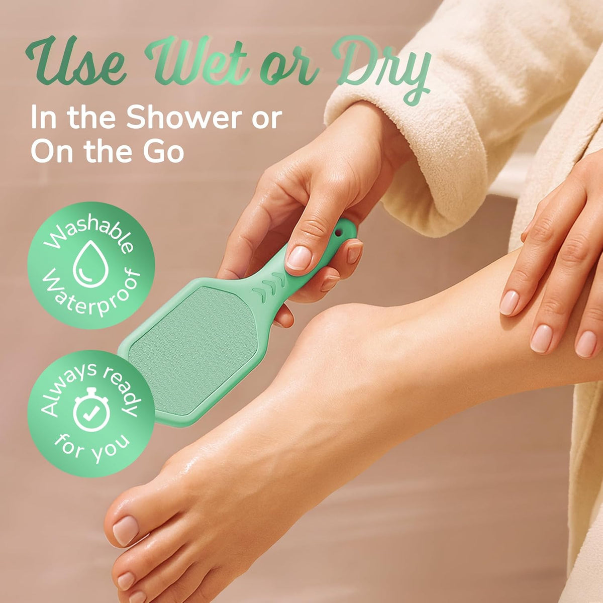 Silicone Foot Callus Remover - Nano Glass Foot File for Dead Skin and Cracked Heels - Callus