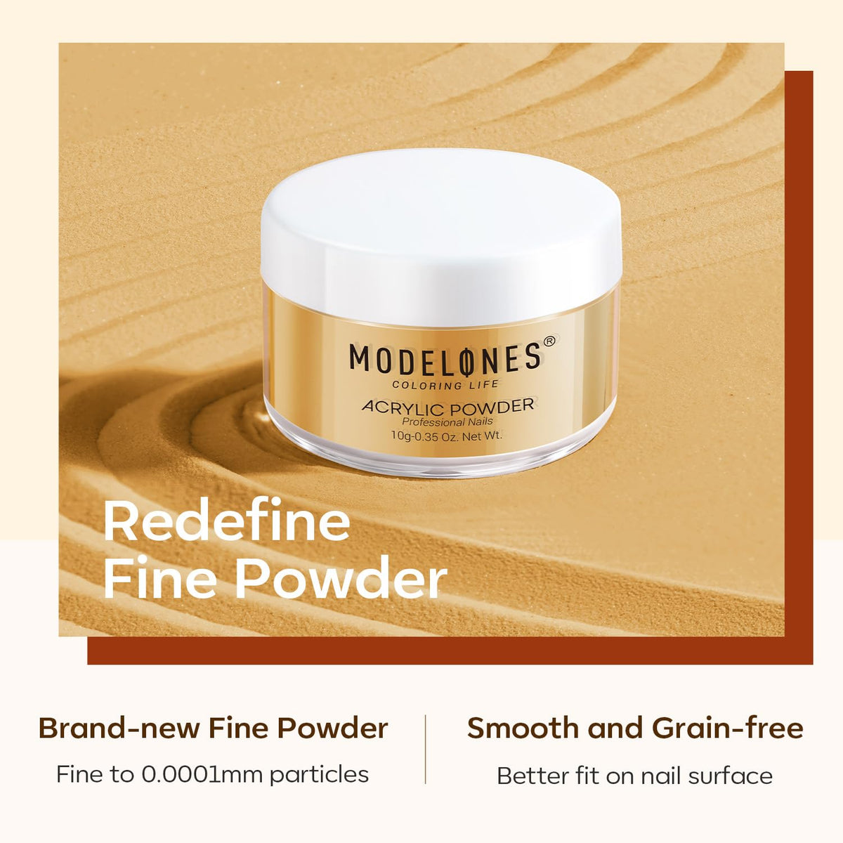 MODELONES 6 Colors Acrylic Powder, Fall Autumn Acrylic Nail Powder Gold Red Yellow Orange Nail