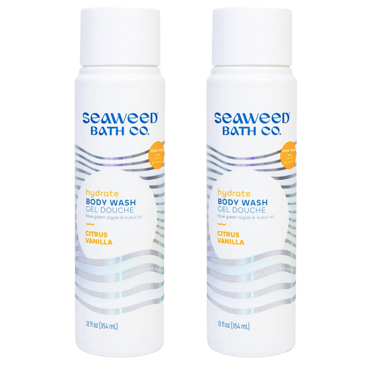 Seaweed Bath Co. Hydrate Body Wash - Citrus Vanilla | Foaming Shower Gel Cleanser with Natural
