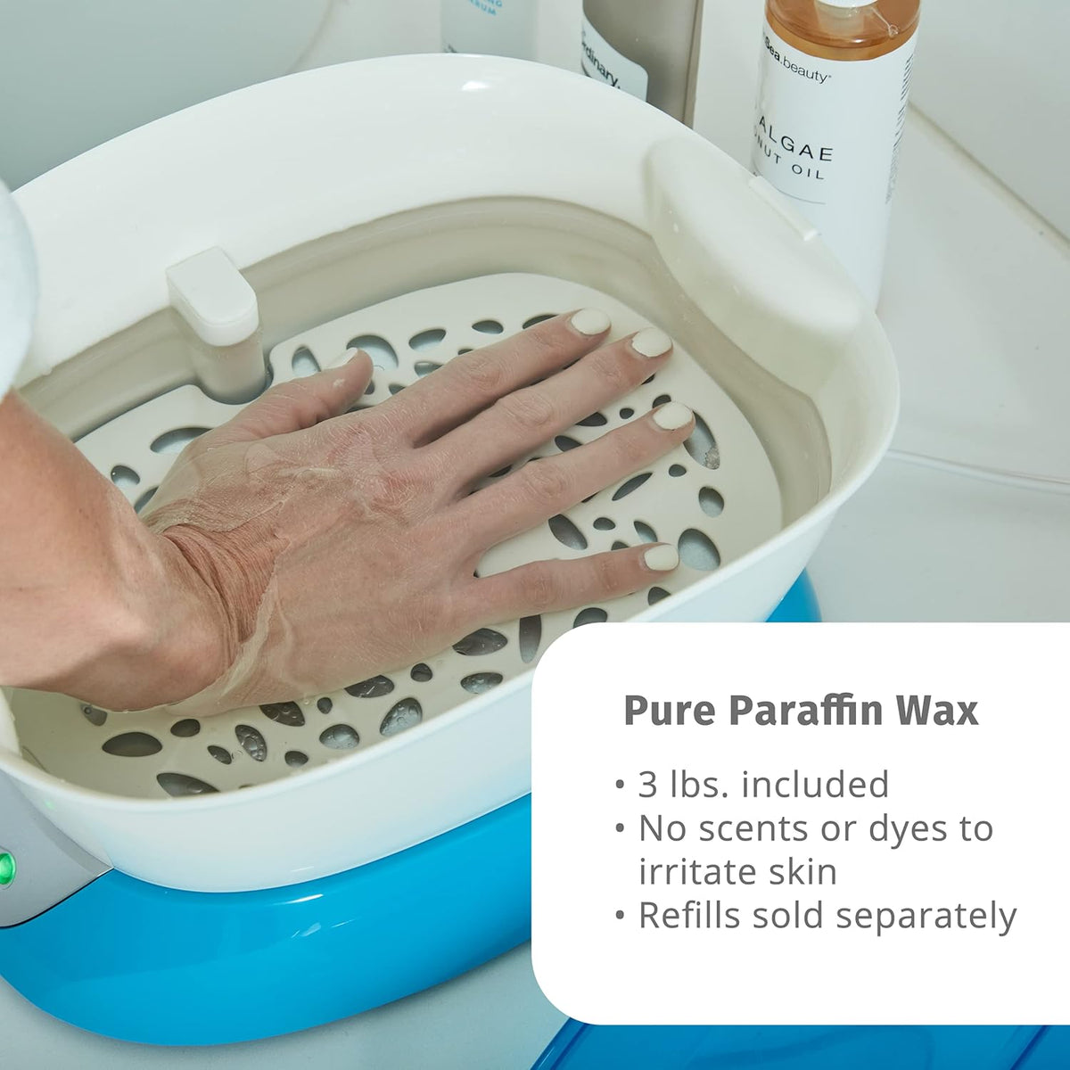 Homedics Paraffin Wax Machine for Hands - Hypoallergenic Hot Wax Hand Therapy Machine to Soothe and