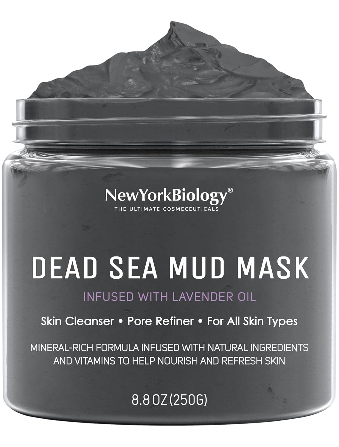 New York Biology Dead Sea Mud Mask for Face and Body | with Lavender | Spa Quality Pore Refiner for