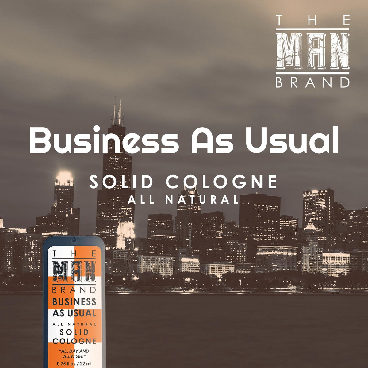 Business As Usual Solid Cologne Balm for men - Natural Men's Cologne - Redefined men's fragrance