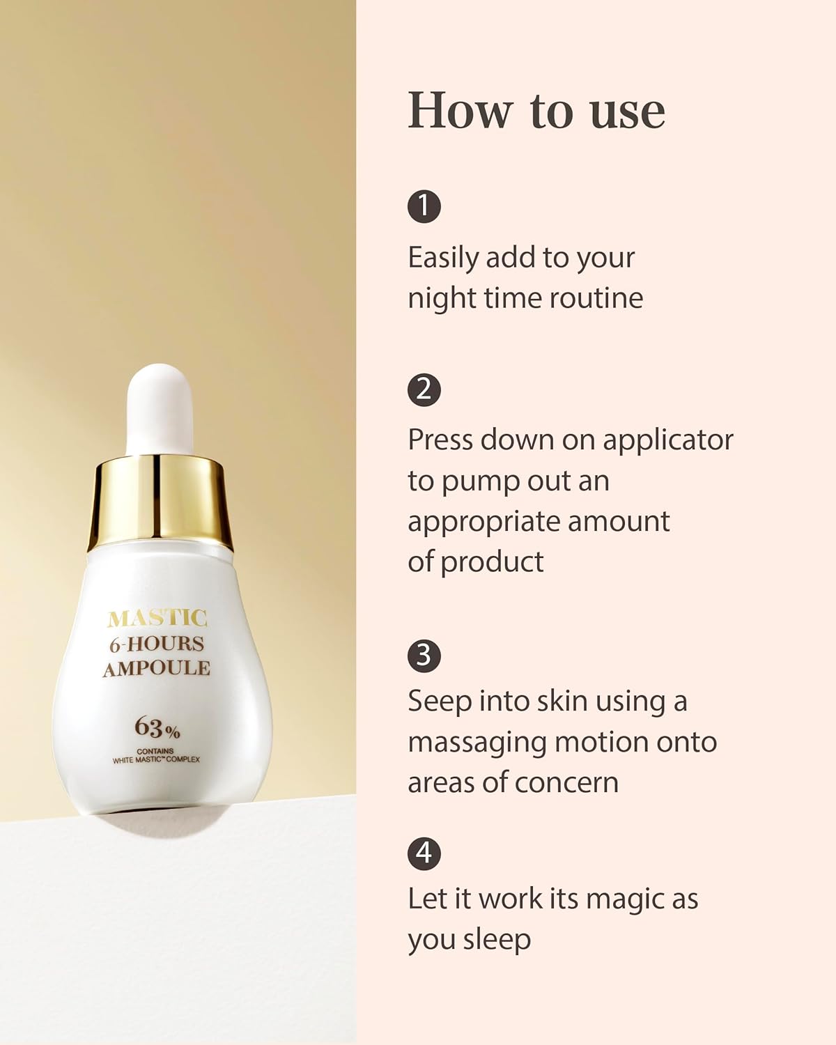 Mastina Mastic Ampoule - Facal Serum for Glass&Radiant Skin. White Mastic Complex 63% + Tranexamic