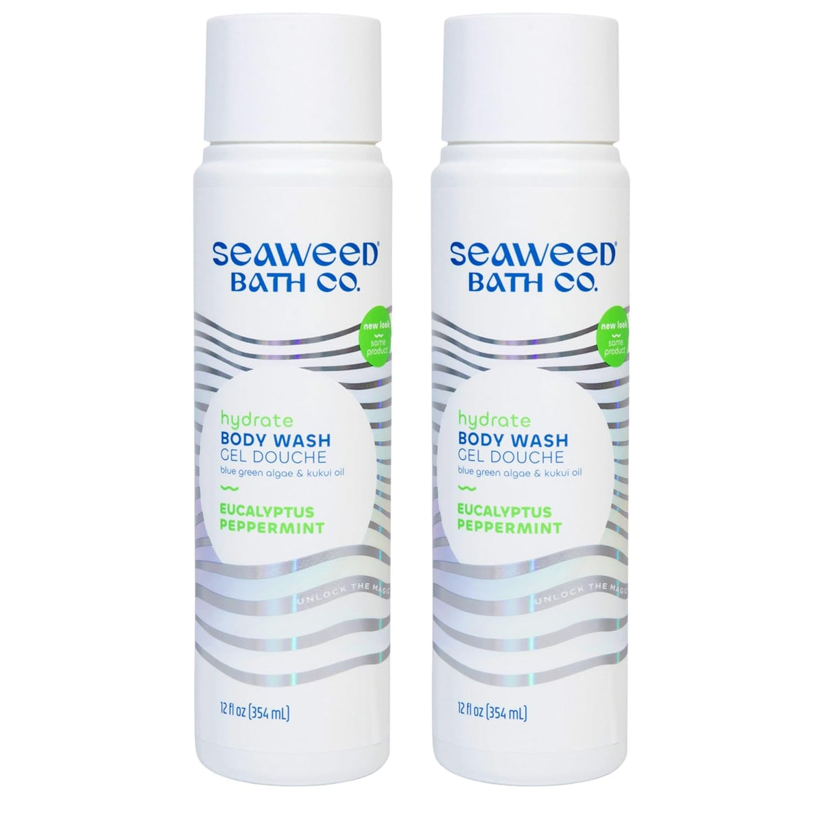 Seaweed Bath Co. Hydrate Body Wash - Eucalyptus Peppermint - Hydrating Foaming Cleanser with