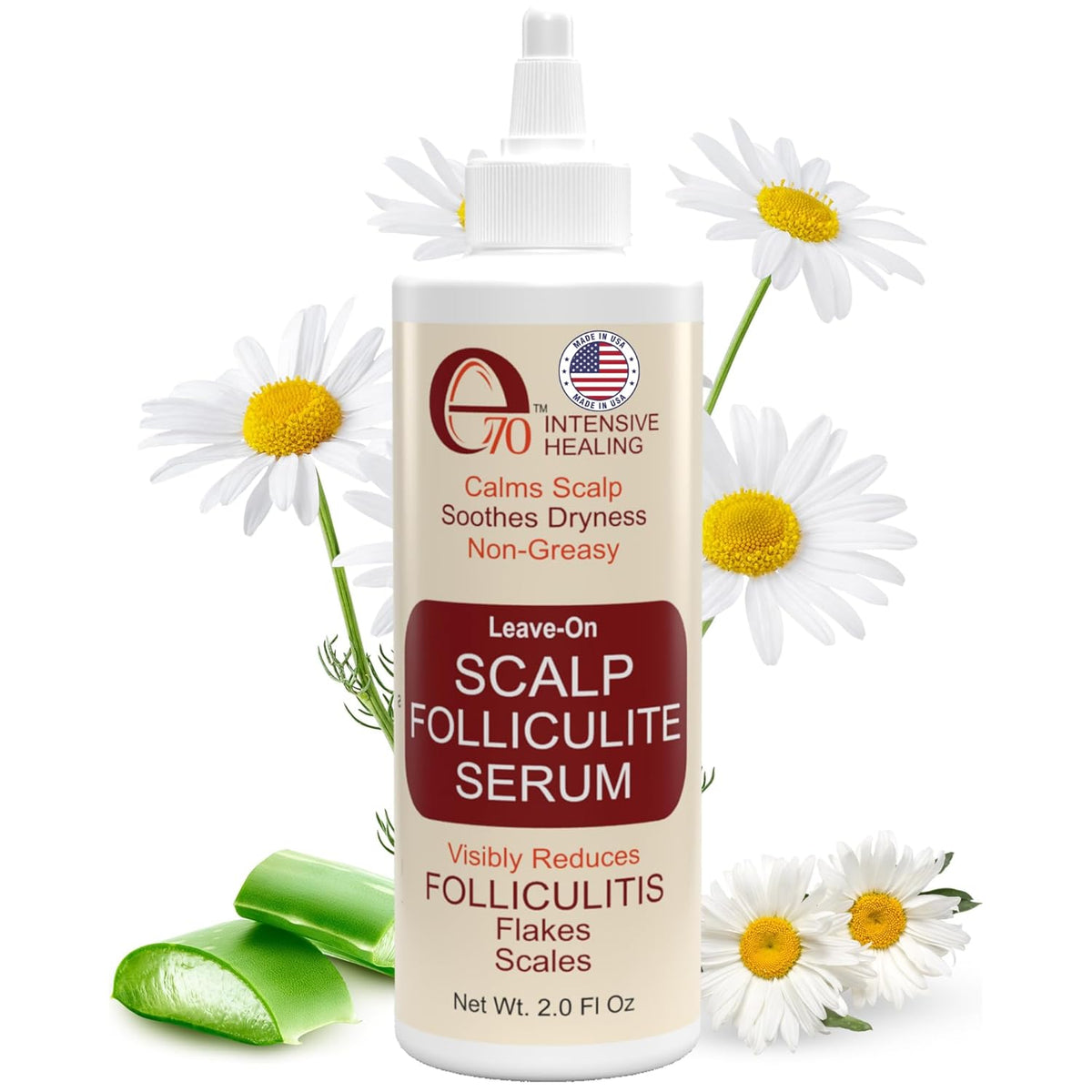 Folliculitis Treatment Leave-On Dry Scalp Serum - 3% BHA, Salicylic Acid, Tea Tree Oil & Peppermint