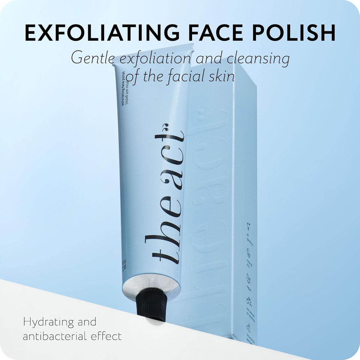 Organic Face Scrub - Exfoliating & Polishing Facial Scrub with Vitamin E & F, Almond & Jojoba Oils