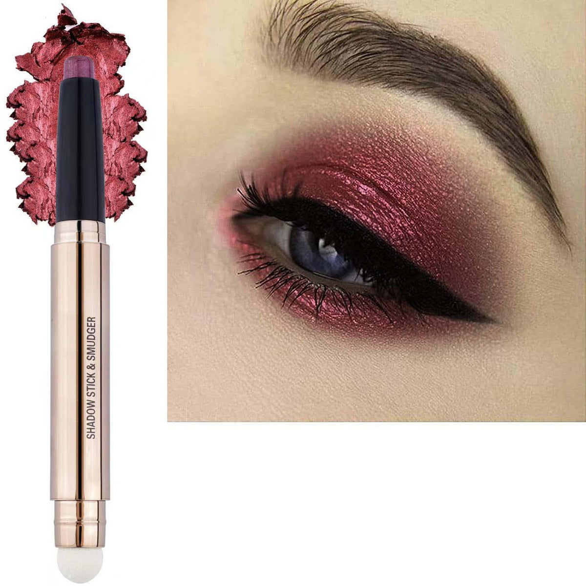 Romantic Red Eyeshadow Stick Makeup, Highlighter Matte Cream Eye Shadow Pencil, Waterproof