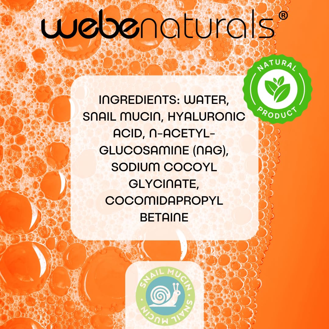 WEBE Refreshing Gentle Foam Cleanser | Snail Mucin, Hyaluronic Acid, N-Acetyl Glucosamine |