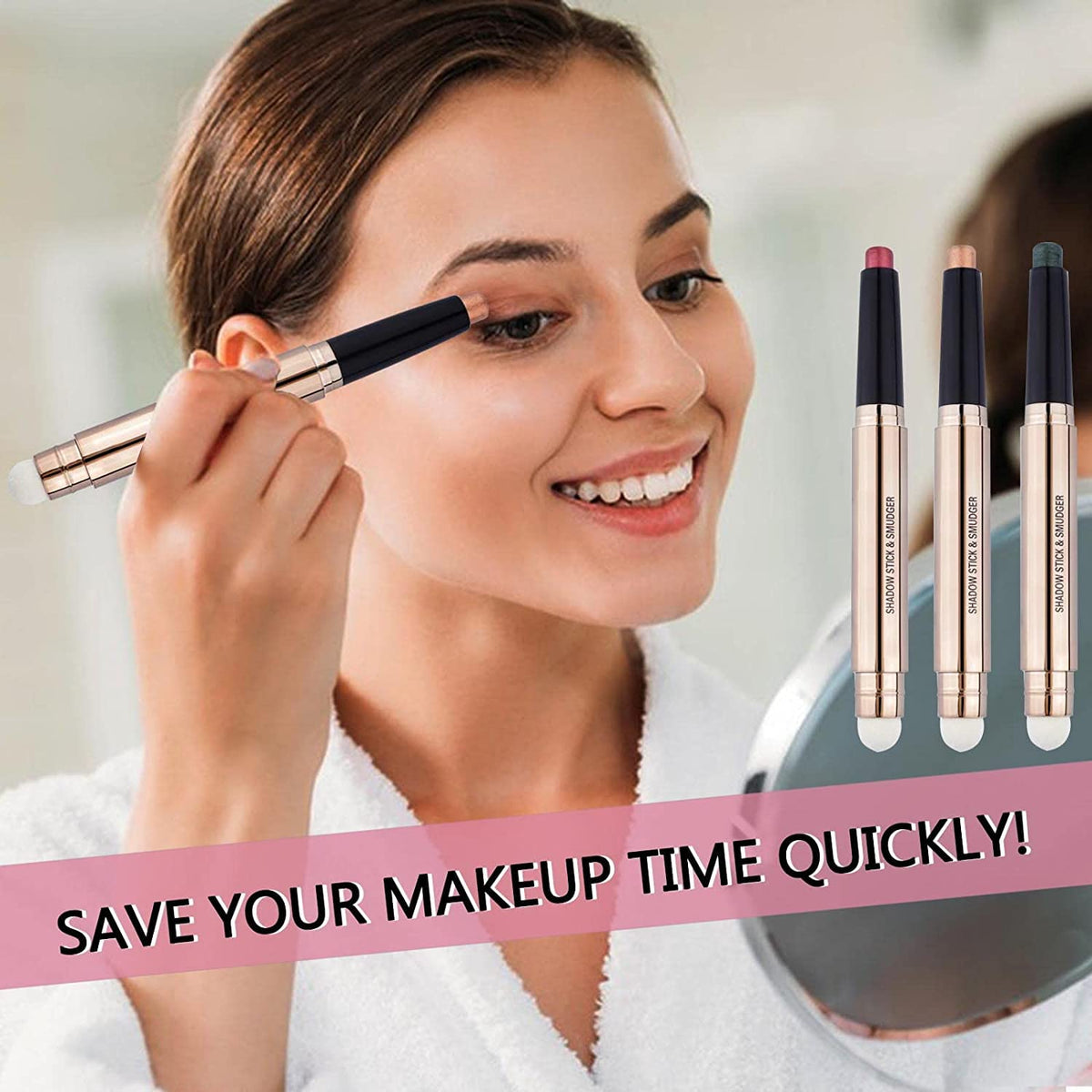 Orange Brown Eyeshadow Stick Makeup, Highlighter Matte Cream Eye Shadow Pencil, Waterproof