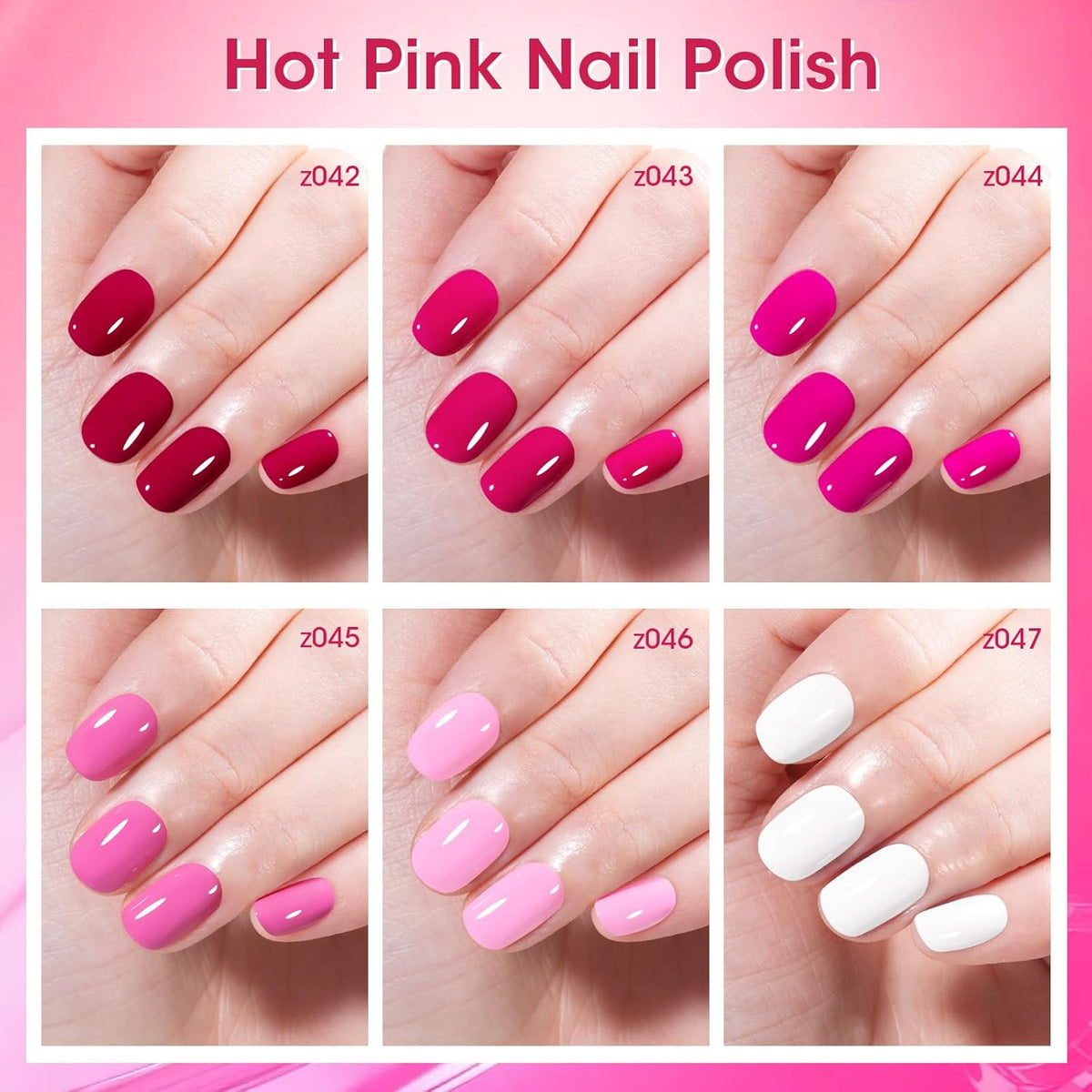 GELLEN Hot Pink Nail Polish, Pinkish Purple Natural Traditional Regular Nail Polish Quick Air Dry