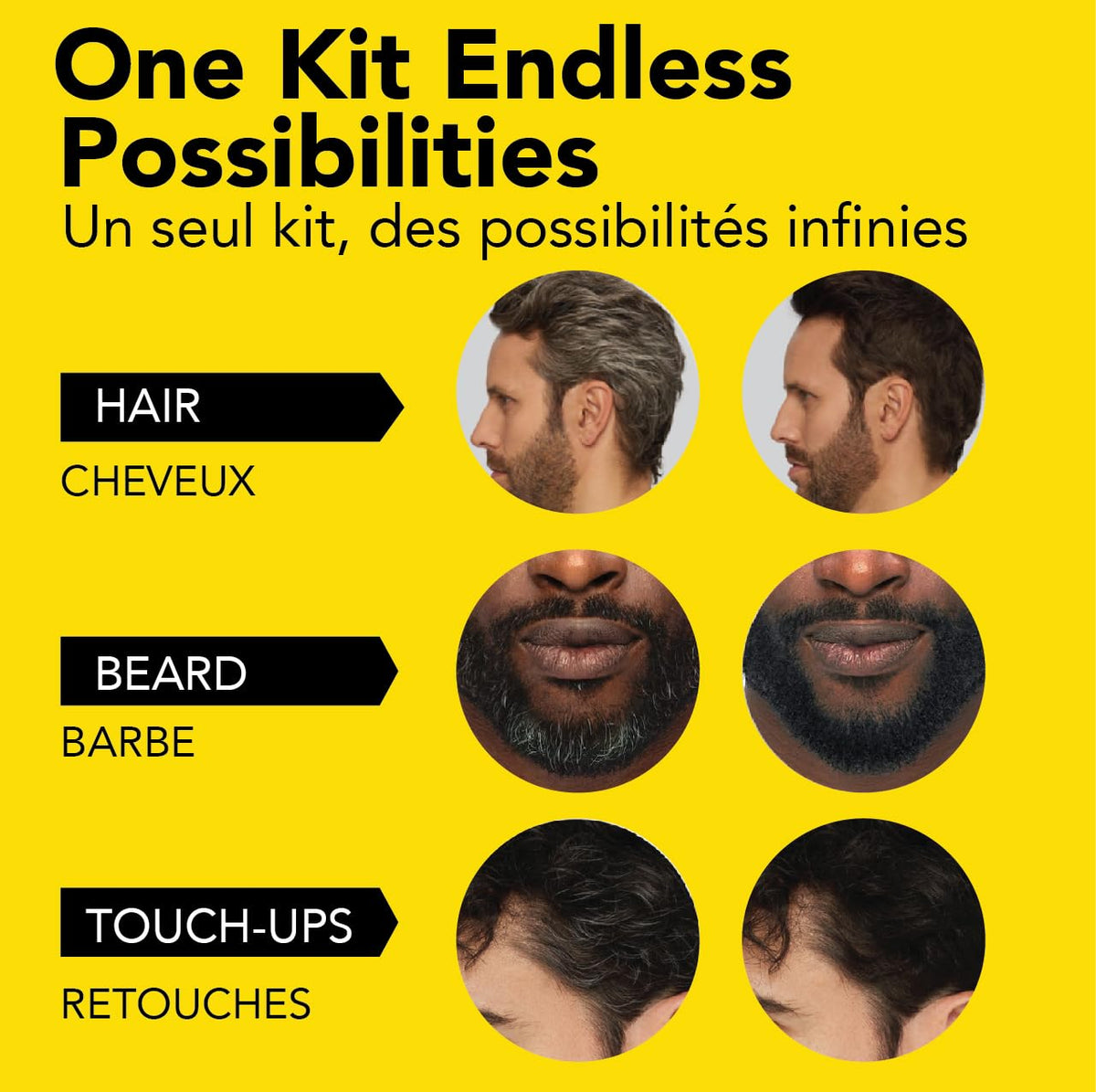 CLEVERMAN Lightest Blond Hair & Beard Dye for Men, All-in-One Reusable Kit - Men's Color For