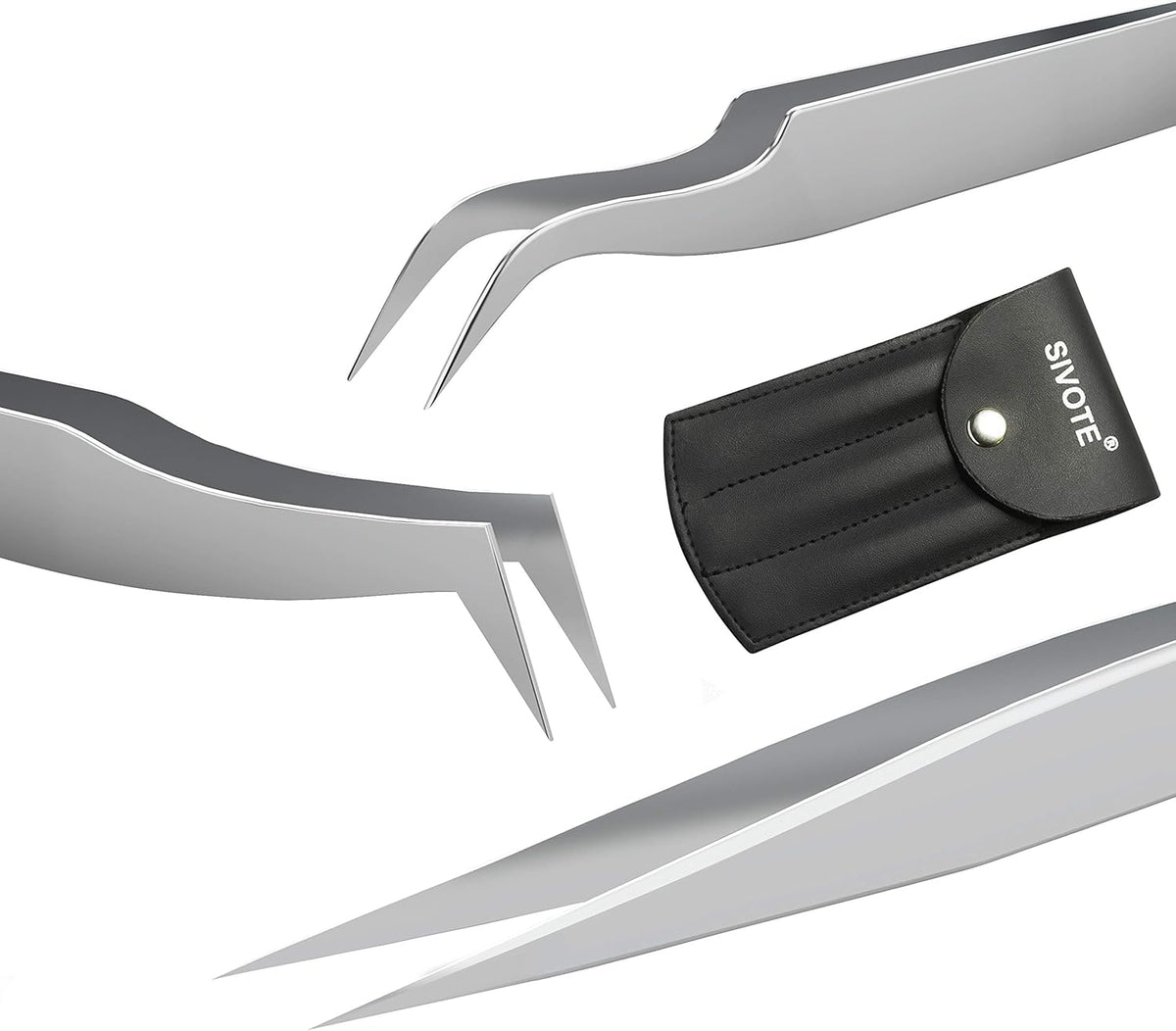 SIVOTE Lash Tweezers for Eyelash Extensions Tweezers for Volume, Isolation & Classic Lashes