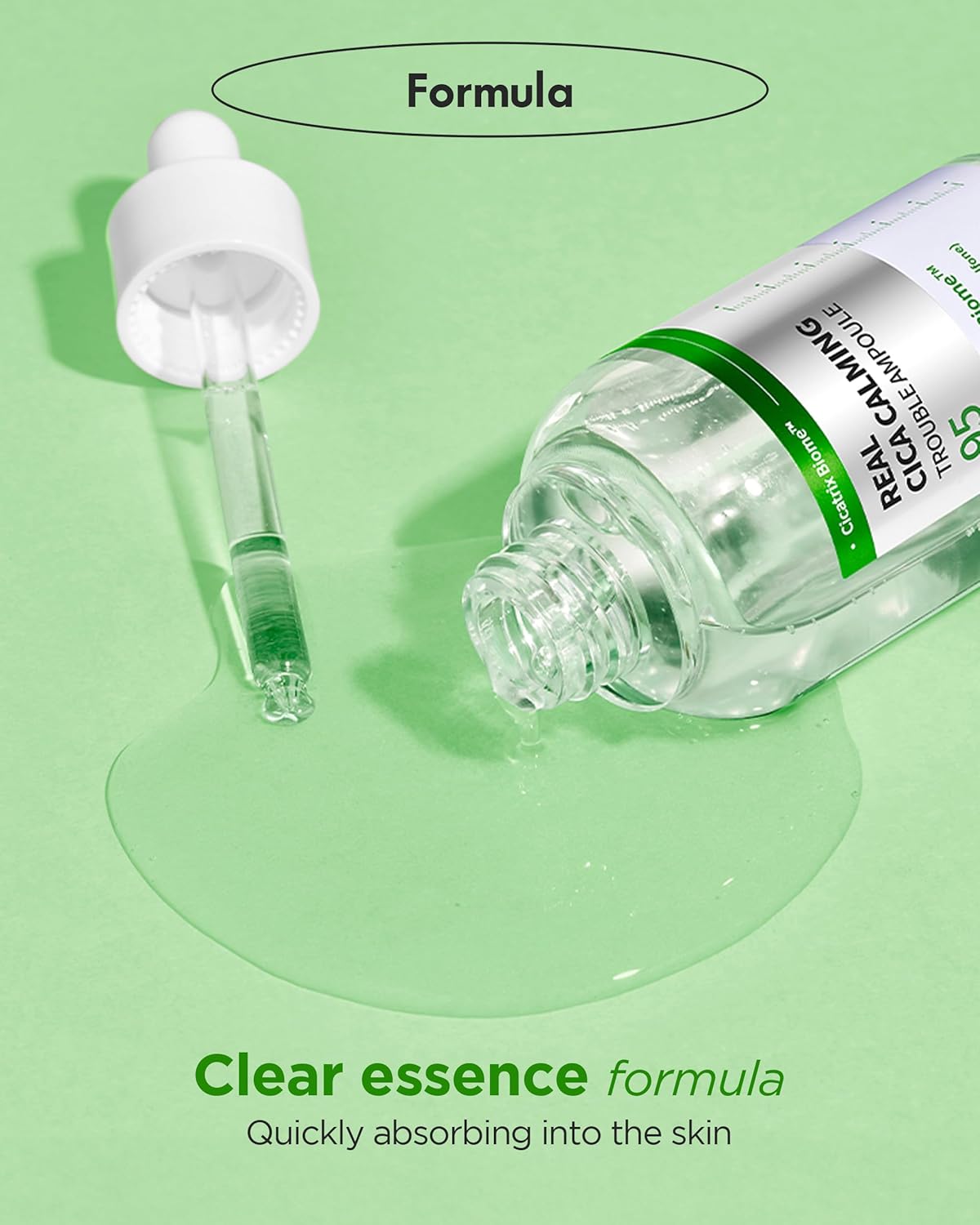 WELLAGE Real Cica Calming Trouble Ampoule - Korean Skincare Soothing Serum, Madecassoside Centella