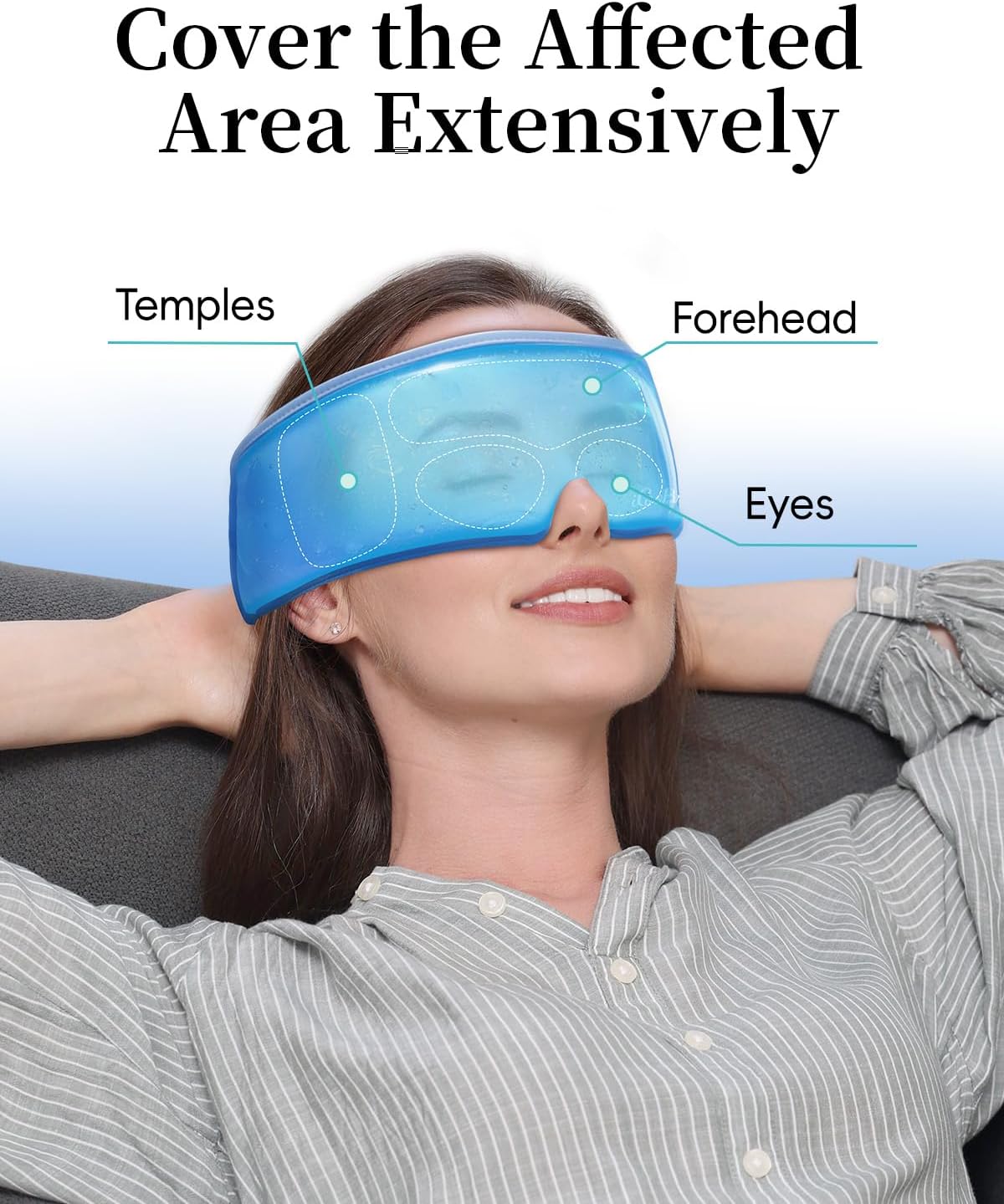 Cooling Eye Mask for Puffy Eyes, Headache and Migraine Relief Gel Eye Mask, for Headache