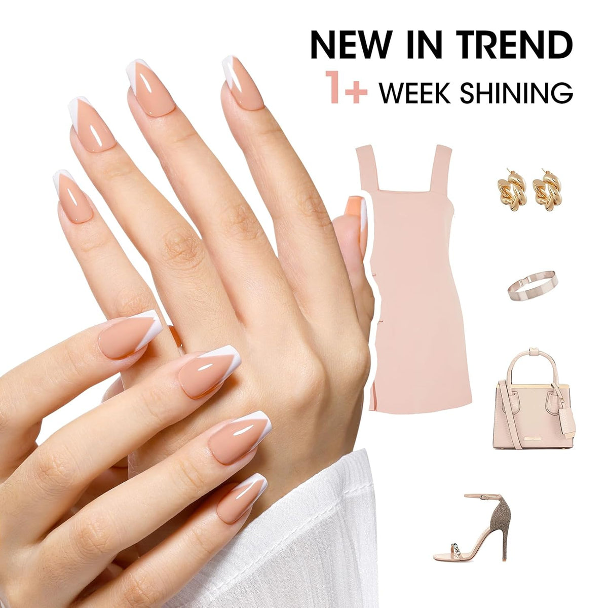 GELLEN Nude Nail Polish, Quick Air Dry Natural Traditional Regular Nail Polish 6 Colors Neutral Set