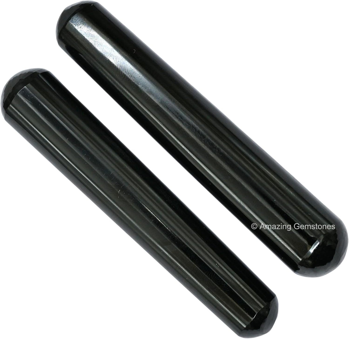 Amazing Gemstone Black Agate Crystal Wand Massage Stick - Pelvic Wand Gua Sha for Adults - Crystals