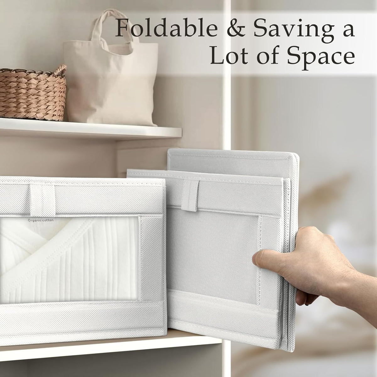 Criusia 6 Pack Linen Closet Organizers and Storage, Large Linen Closet Baskets for Organization