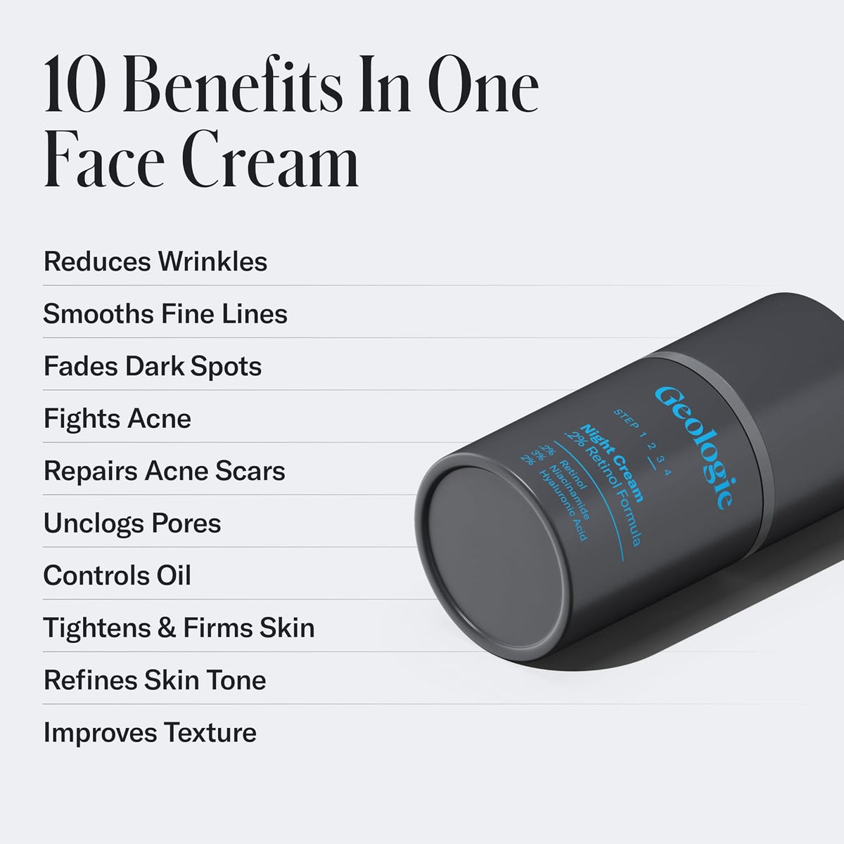 Geologie Retinol Anti-Aging Face Cream | Enhanced .2% Retinol Formula for Effective Results |
