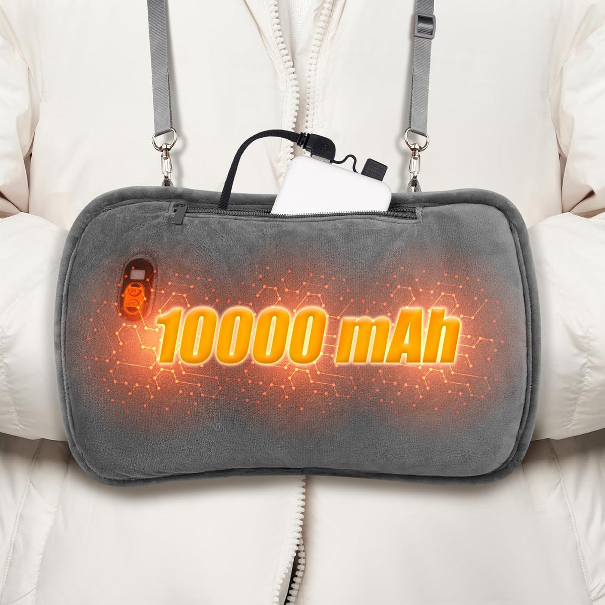 Hand Warmers Rechargeable, Electric Hand Warmer with 10000mAh Power Bank, Double-Sided Heating