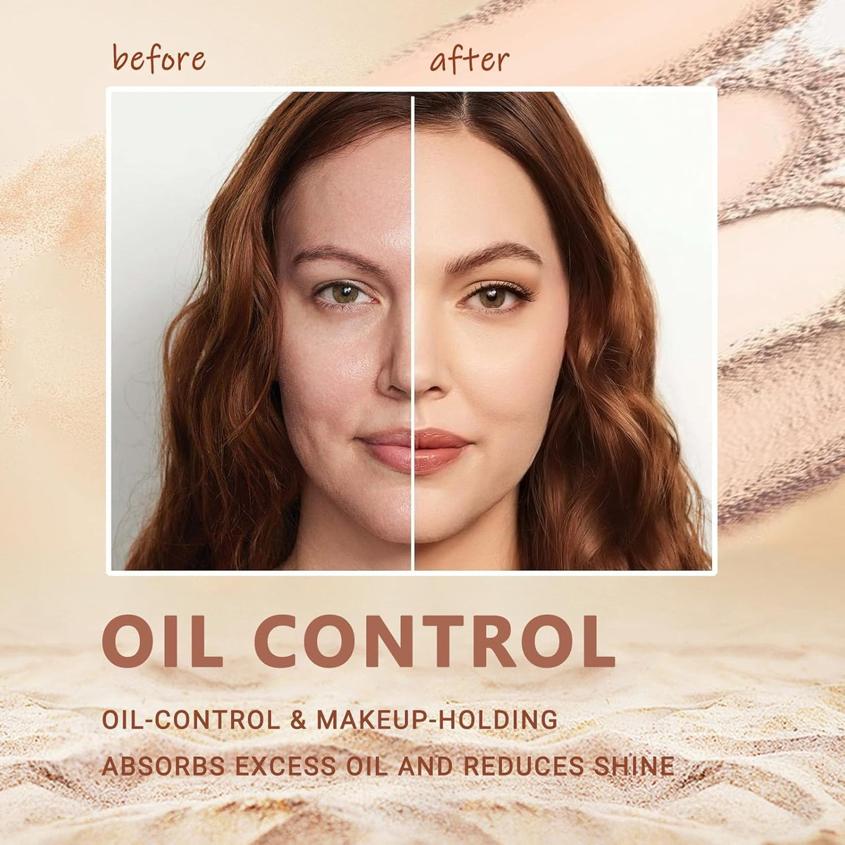 Oil Control Face Pressed Powder,Matte Smooth Flawless Setting Powder Makeup,Waterproof Long Lasting