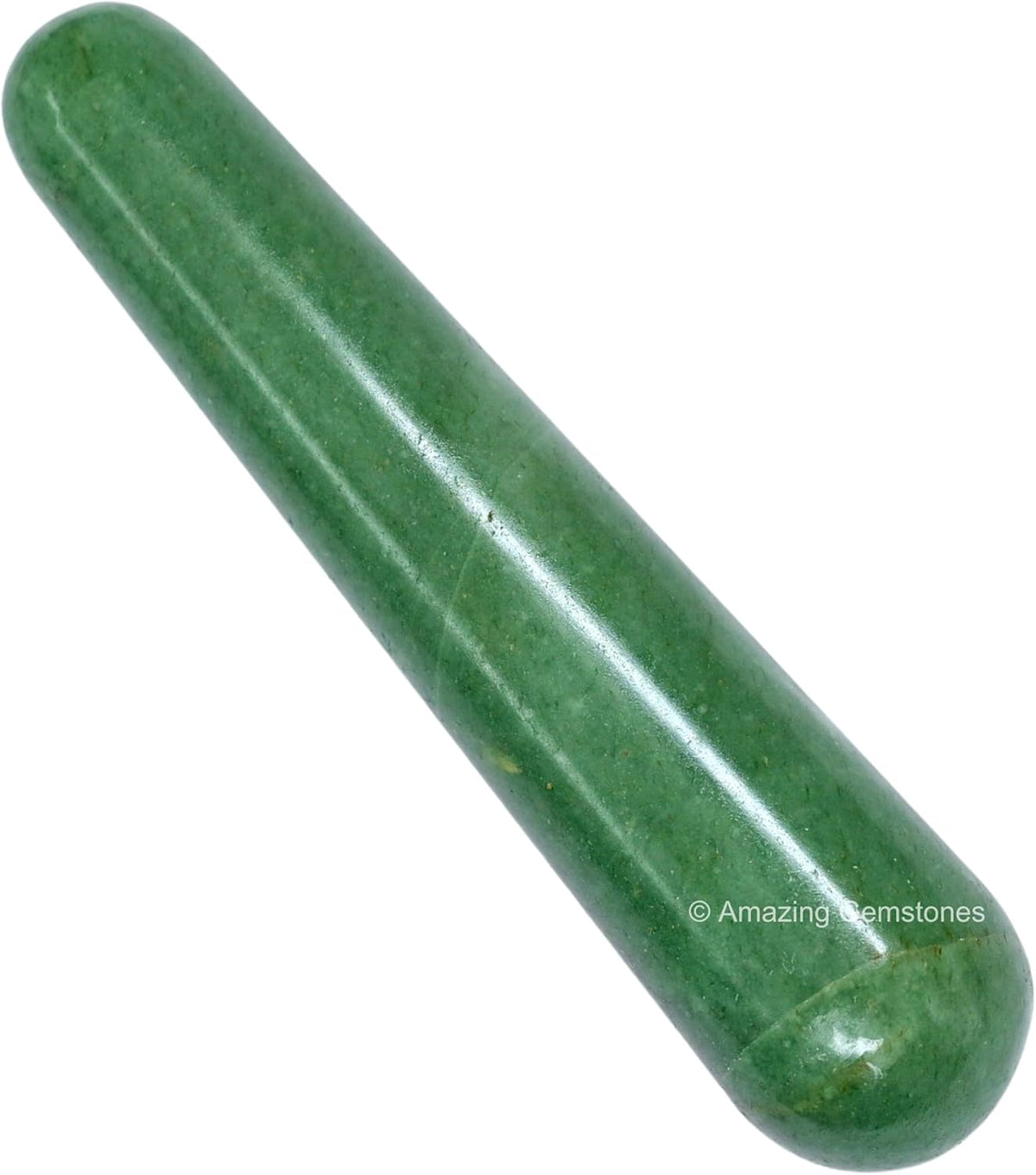 Amazing Gemstone Green Aventurine Crystal Wand Massage Stick - Pelvic Wand Gua Sha for Adults