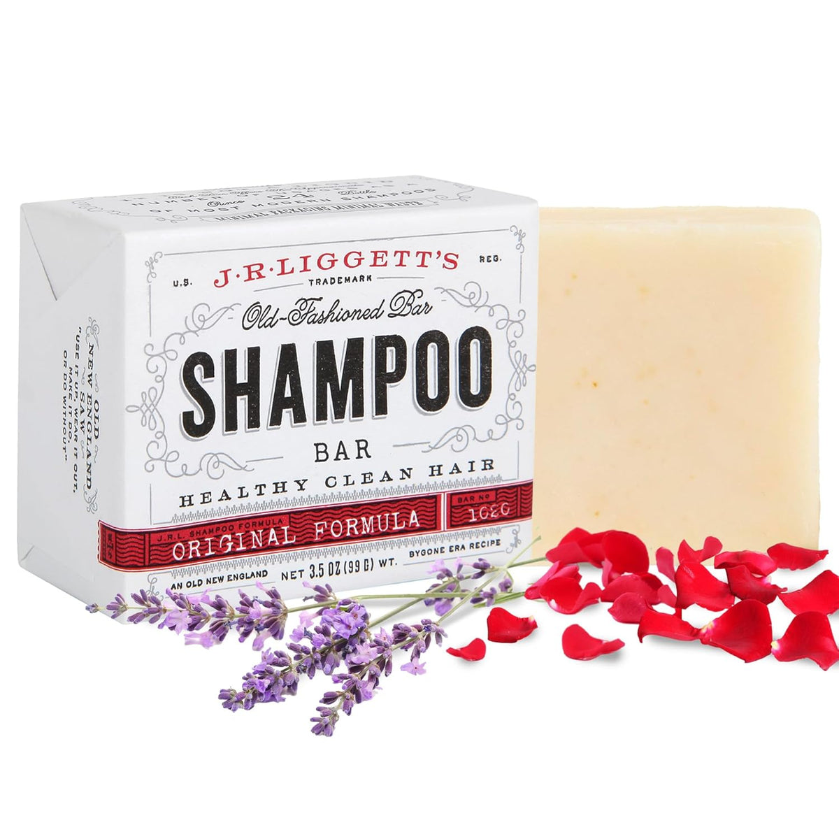 J·R·LIGGETT'S Shampoo Bar - Original Formula, All Natural Solid Bar Shampoo for Hair with Coconut