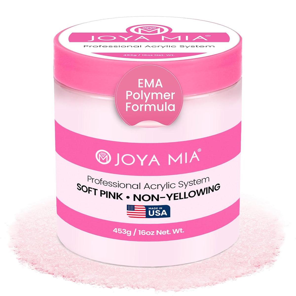 Joya Mia Acrylic Powder for Nails, MMA-Free, Super Adhesion Professional Powder for Flawless &