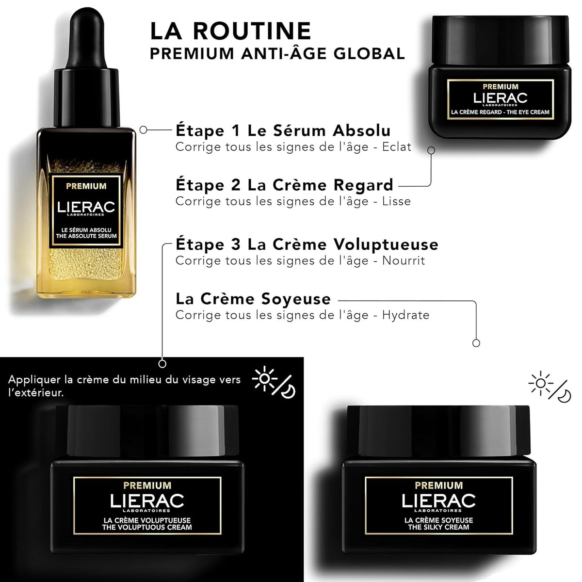 Lierac The Voluptuous Face Cream - Wrinkle-Minimizing Face Moisturizer Cream for Woman, Fine Lines