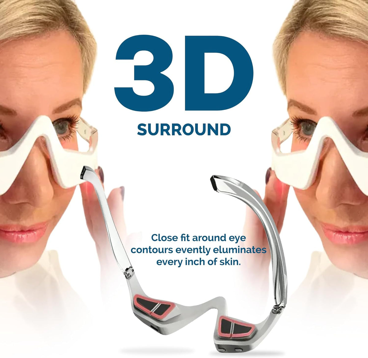 EyeLift Under-Eye Skincare Tool with Red LED & Microcurrent Support | Compact Facial Device for a