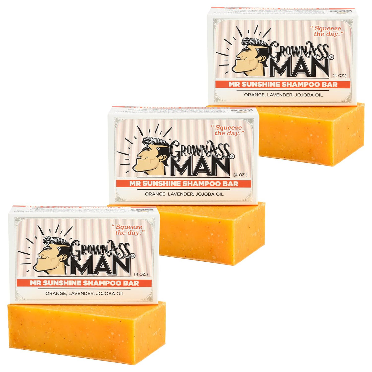 Solid Shampoo Bar Rich Lather 3 in 1: Hair, Beard & Body Wash - Plastic Free & Eco-Friendly