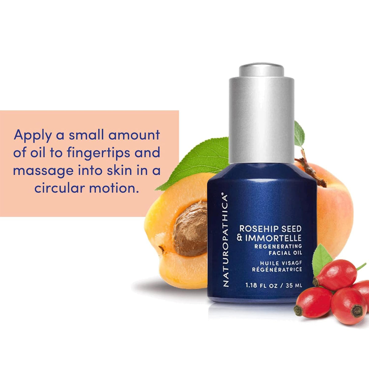 Naturopathica Rosehip Seed & Immortelle Regenerating Facial Oil, Daily Face Oil for Softened Fine