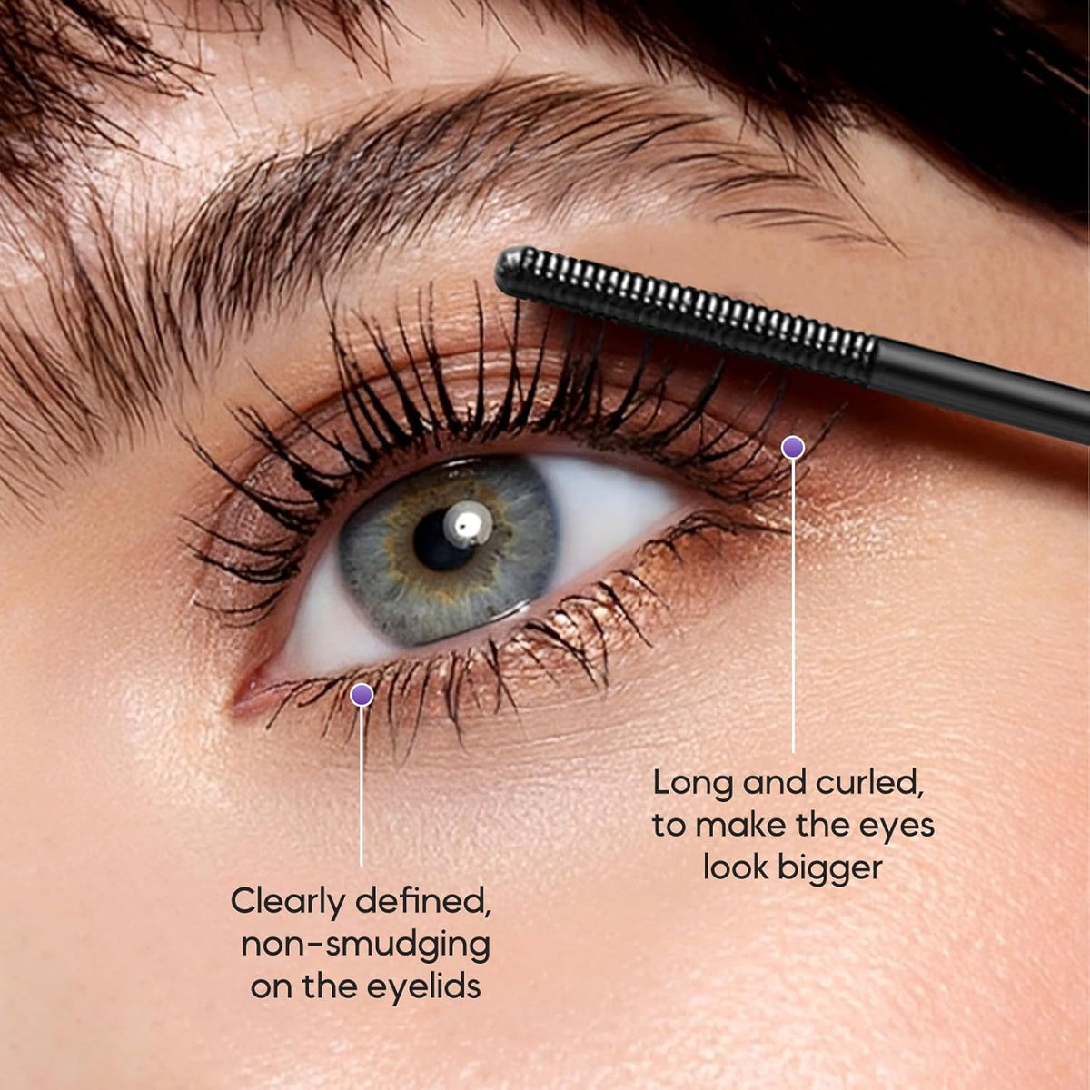 Iron Wand Mascara, 2025 New Metal Wand Mascara Volume and Length Waterproof, Long-Lasting 3D