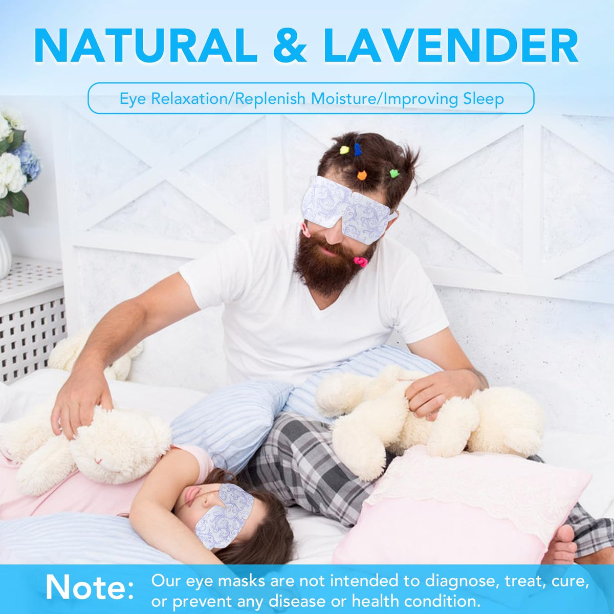 XPCARE 48 Pack Steam Eye Masks for Dry Eyes, Self Heated Steam Warm Eye Mask, Disposable Heated Eye