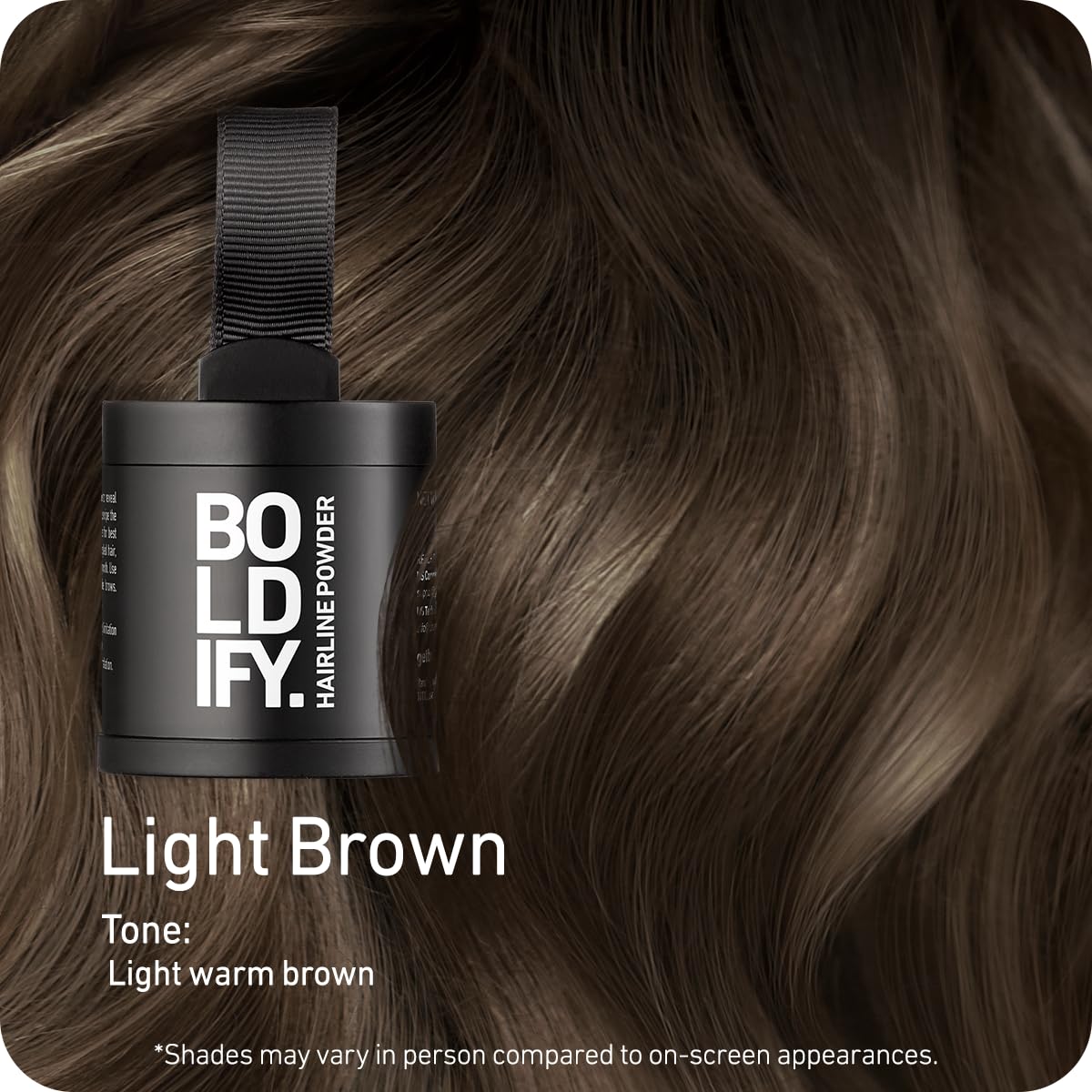 BOLDIFY Hairline Powder (LARGE, 10g) - Root Touch Up Hair Color for Gray Coverage - Bald Spot
