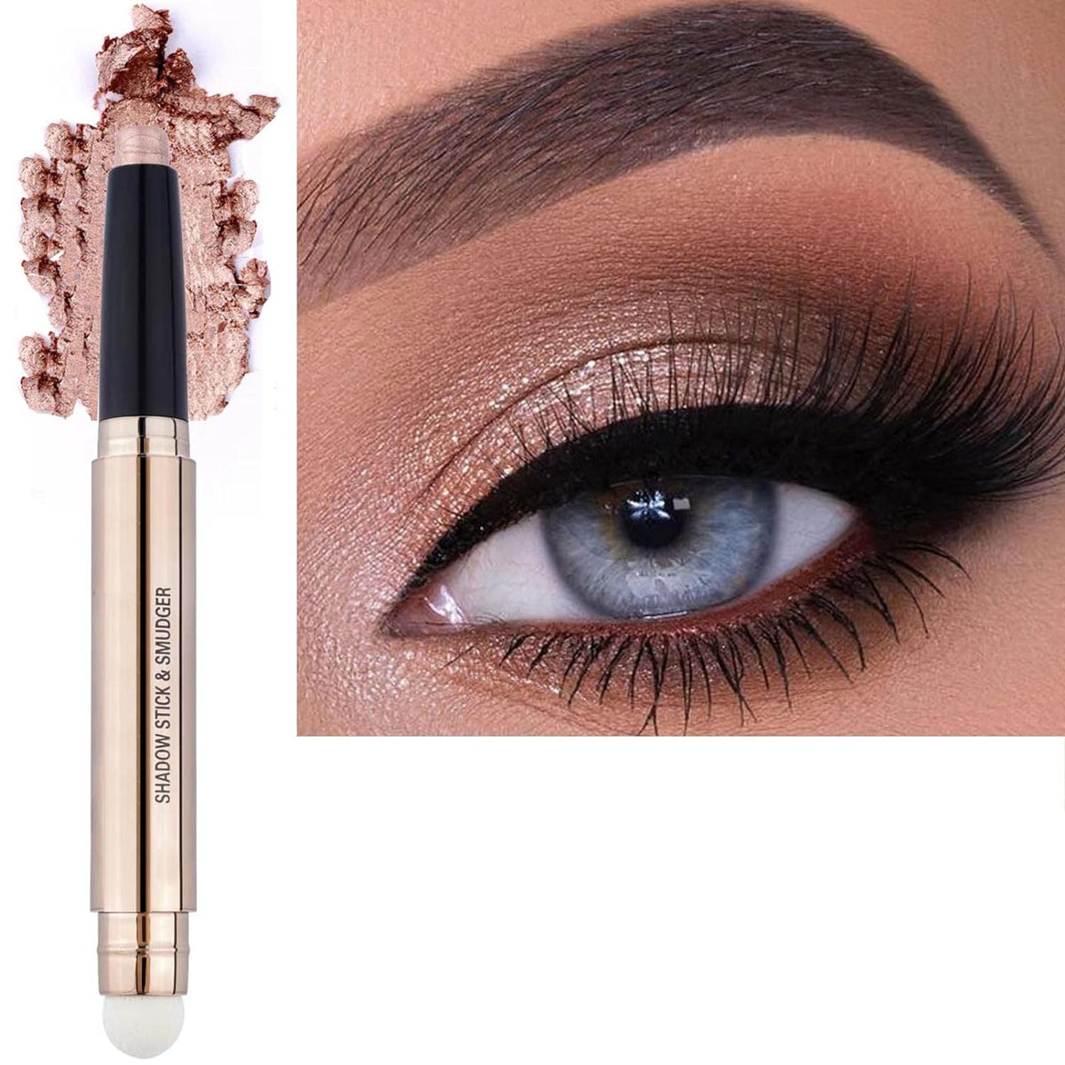 Rose Gold Eyeshadow Stick Makeup, Highlighter Matte Cream Eye Shadow Pencil, Waterproof