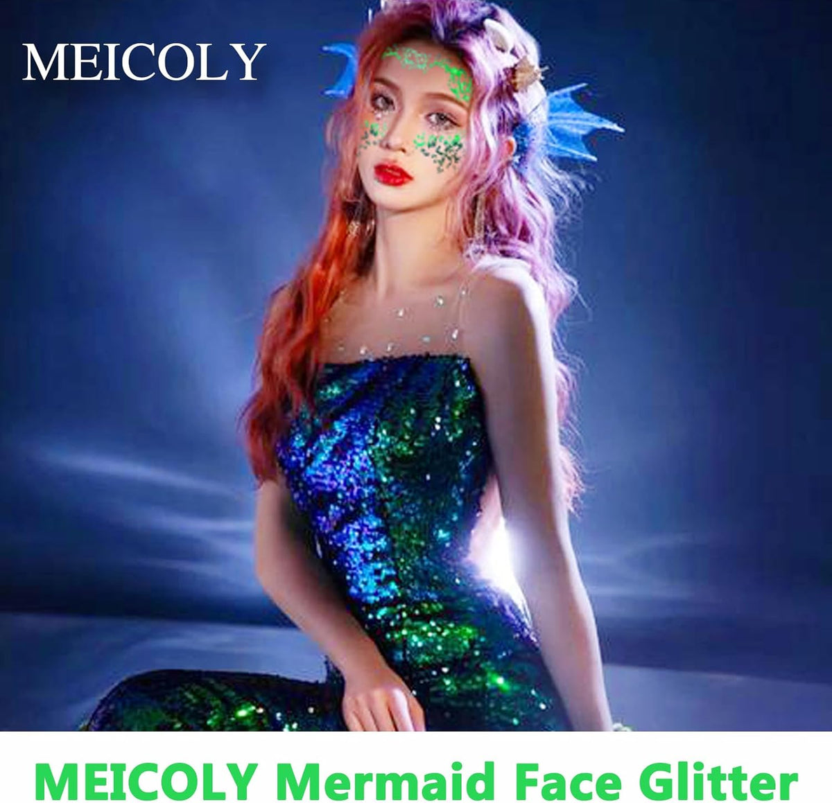 MEICOLY Green Face Body Glitter,St Patricks Day Accessories,Green Face Paint Glitter Gel Chunky