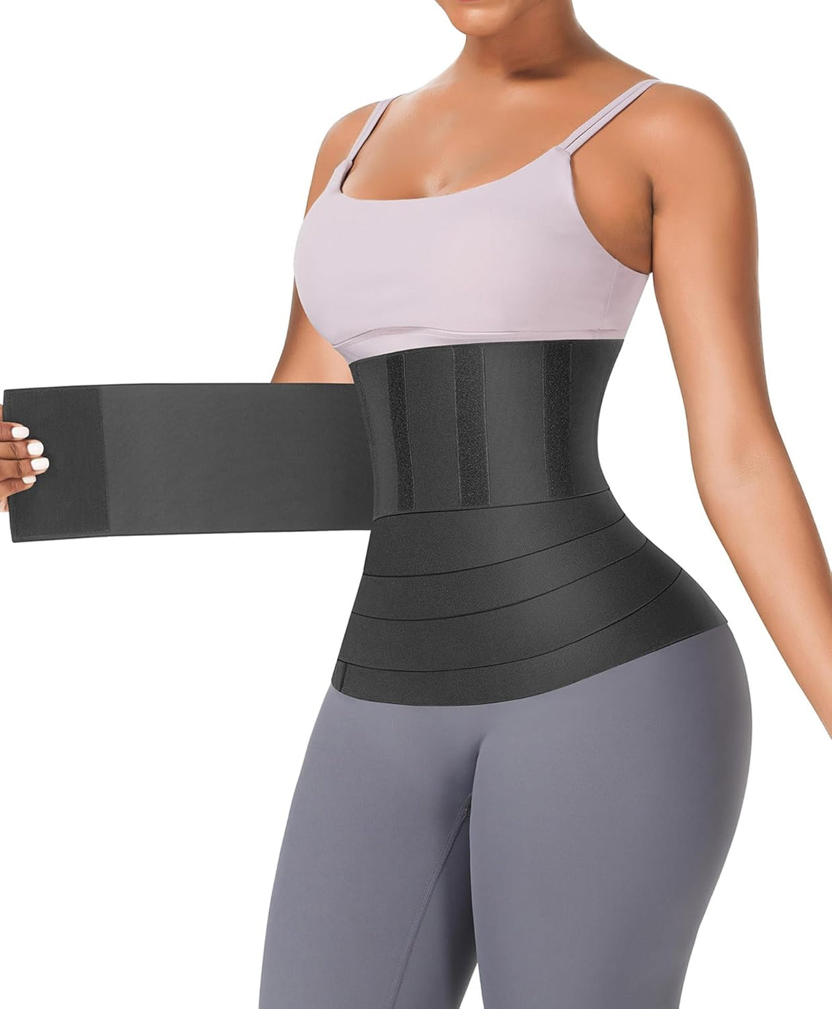 FeelinGirl Waist Trainer for Women Trimmer Belt Waist Cincher Tummy Wrap Plus Size Snatch Me Up