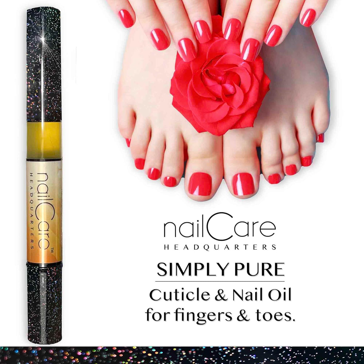 Nail Care Headquarters Simply Pure Cuticle Oil Pen for Nails - Nail Strengthener & Growth Serum for