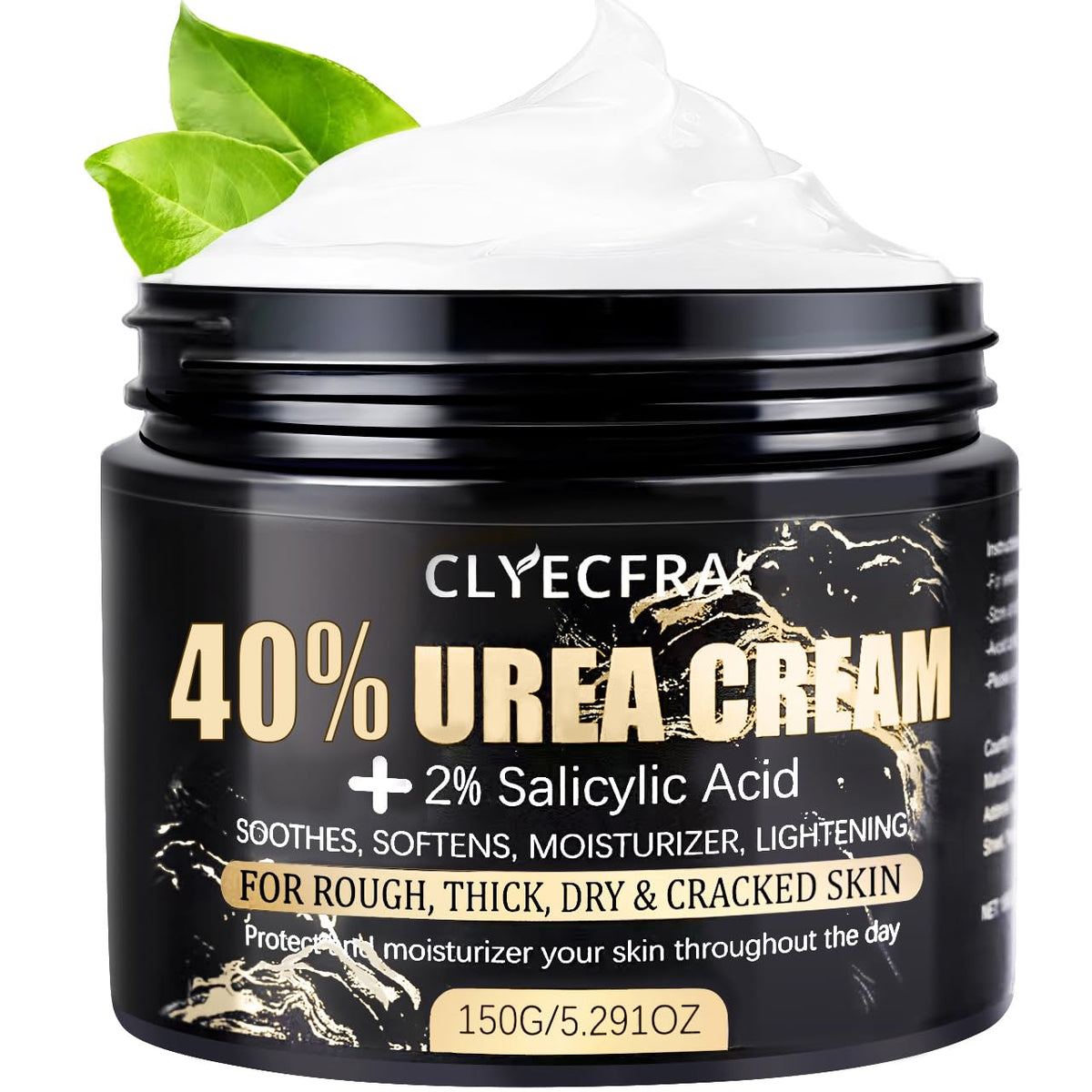 40% Urea Cream with 2% Salicylic Acid, Urea Cream 40 Percent for Feet & Hands- Maximum Strength