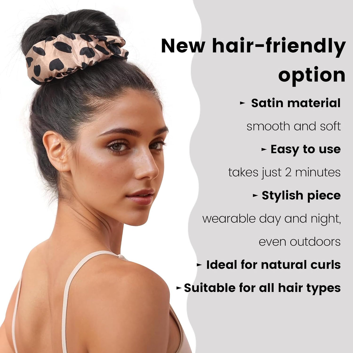 2 Pack Heatless Curling Scrunchie, Heatless Hair Curler Overnight to Sleep In, No Heat Curls for