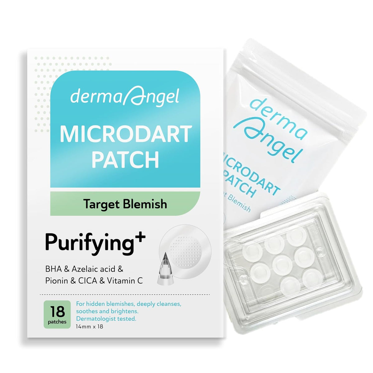 Microdart Acne Patches for Deep Blemishes - 18 Pimple Patches - Hydrocolloid Pimple Patch with