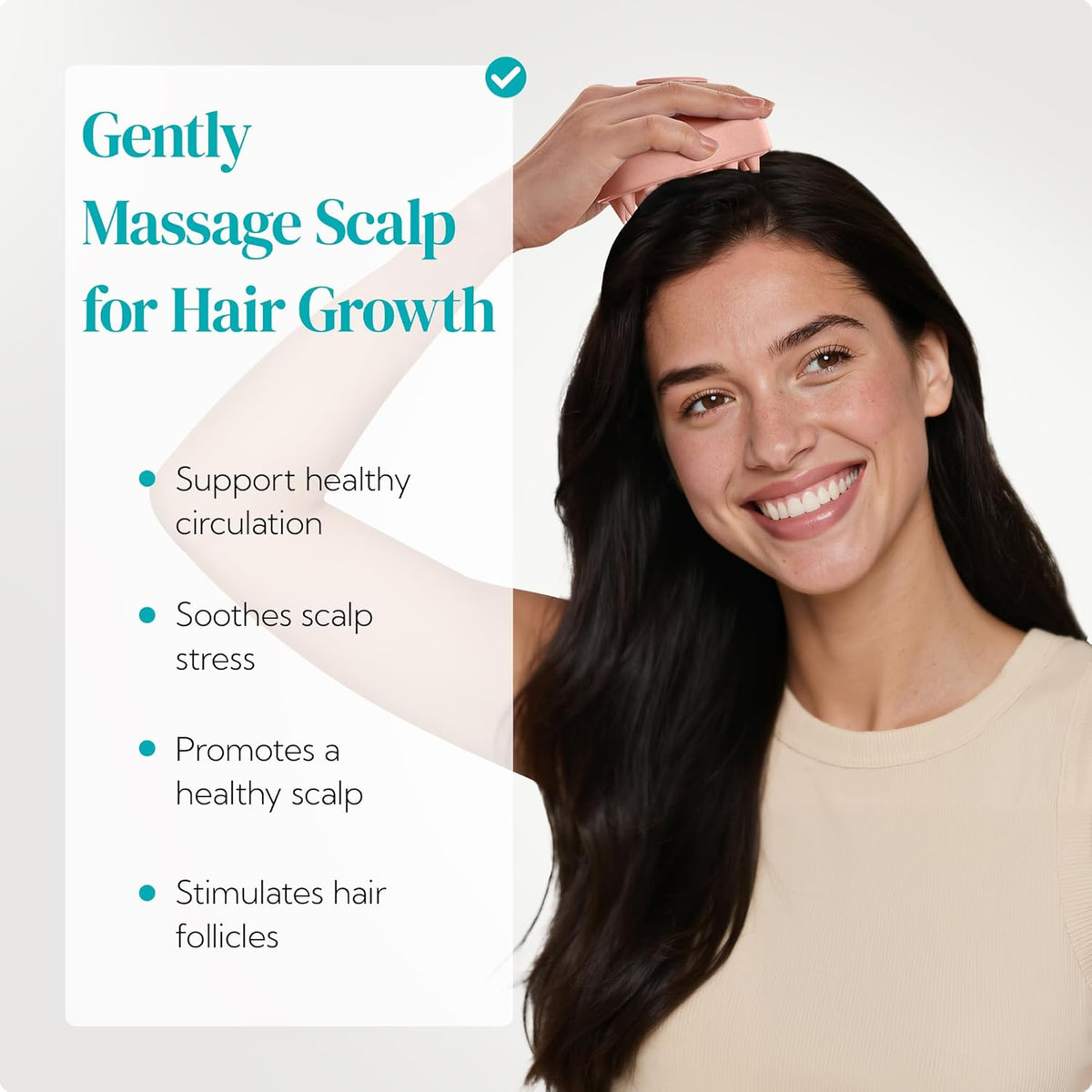 HEETA Scalp Massager 2 Pack for Hair Growth, Soft Silicone Bristles to Remove Dandruff and Relieve
