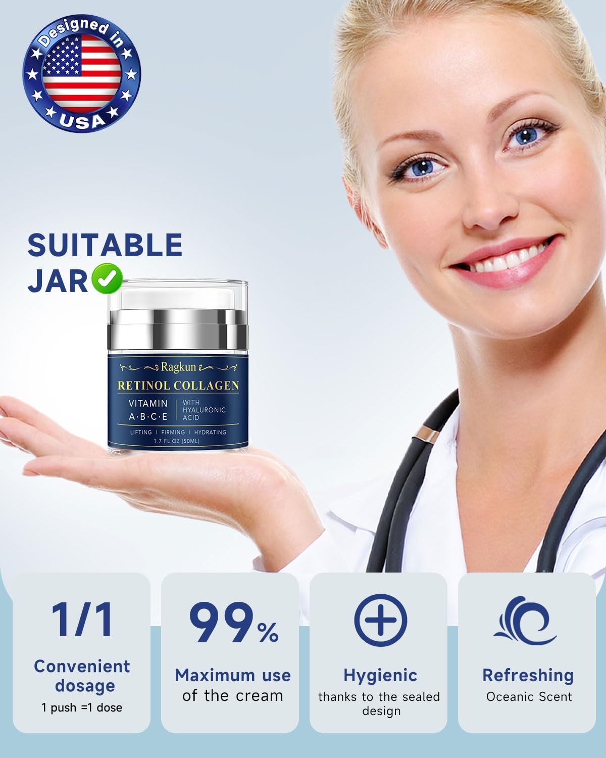 Retinol Cream for Face, Collagen Neck Creams for Tightening and Firming, Anti Aging Day & Night