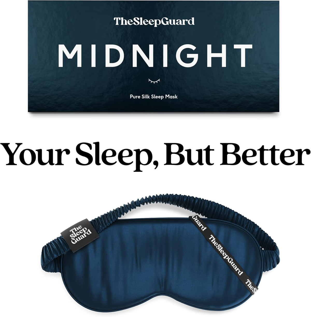 Pure Silk Sleep Mask [100% 6A Mulberry Silk, 22 Momme] Light Blocking Travel Essentials. Eye Masks