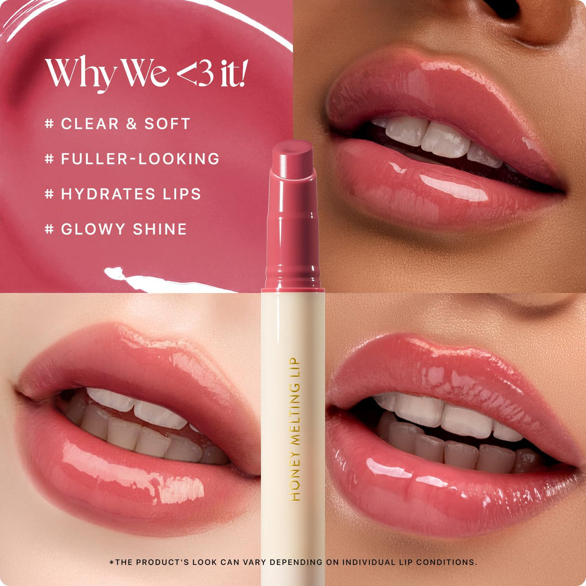 Nature Republic HONEY MELTING LIP (03 BERRY) SOFT LIP STICK, Hydrating Gloss, Moisturizing balms